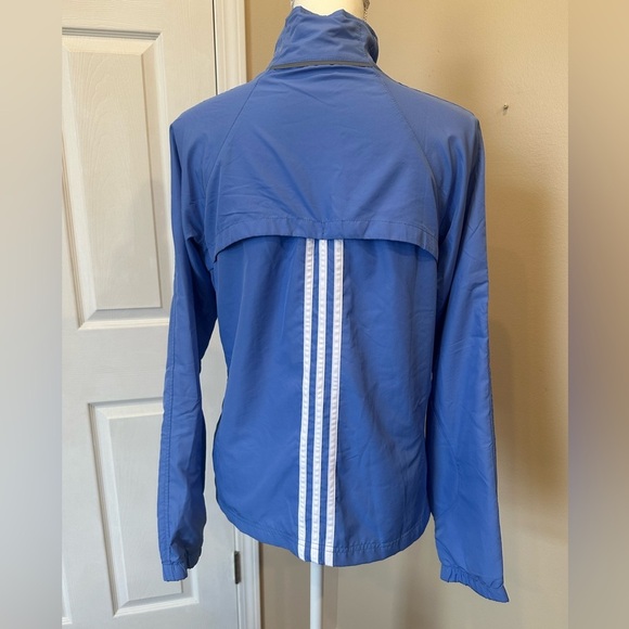 Adidas Women’s Blue Lightweight Full Zip Windbreaker Jacket Size Medium - Picture 5 of 6